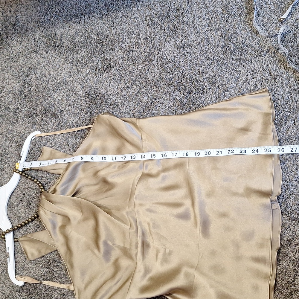 Michael Kors silk sleeveless blouse - 12 - gold/bronze beads - Picture 8 of 10